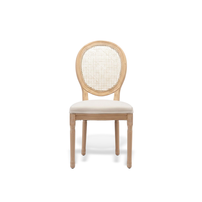 Rattan Oval-Back Dining Chair, Set of 6 French Country
