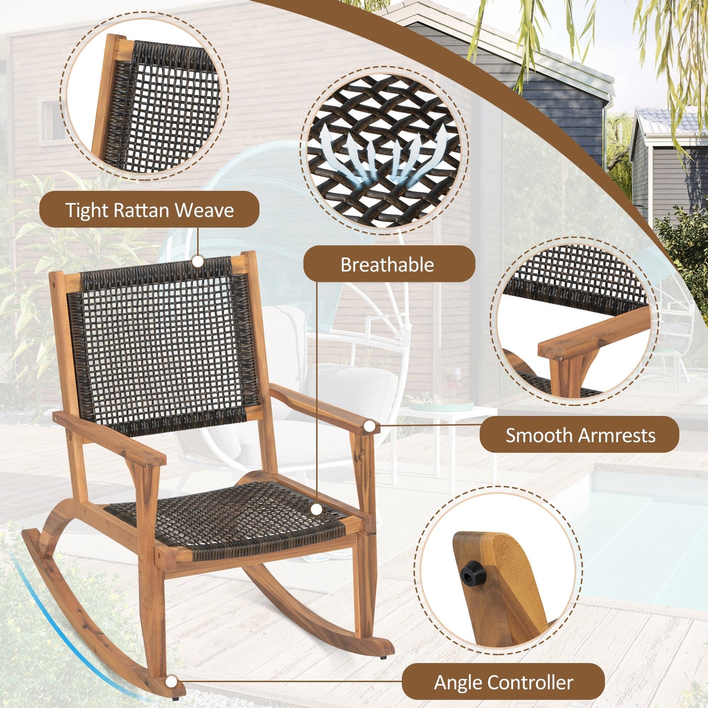 Rocking Chair Set of 2 Made