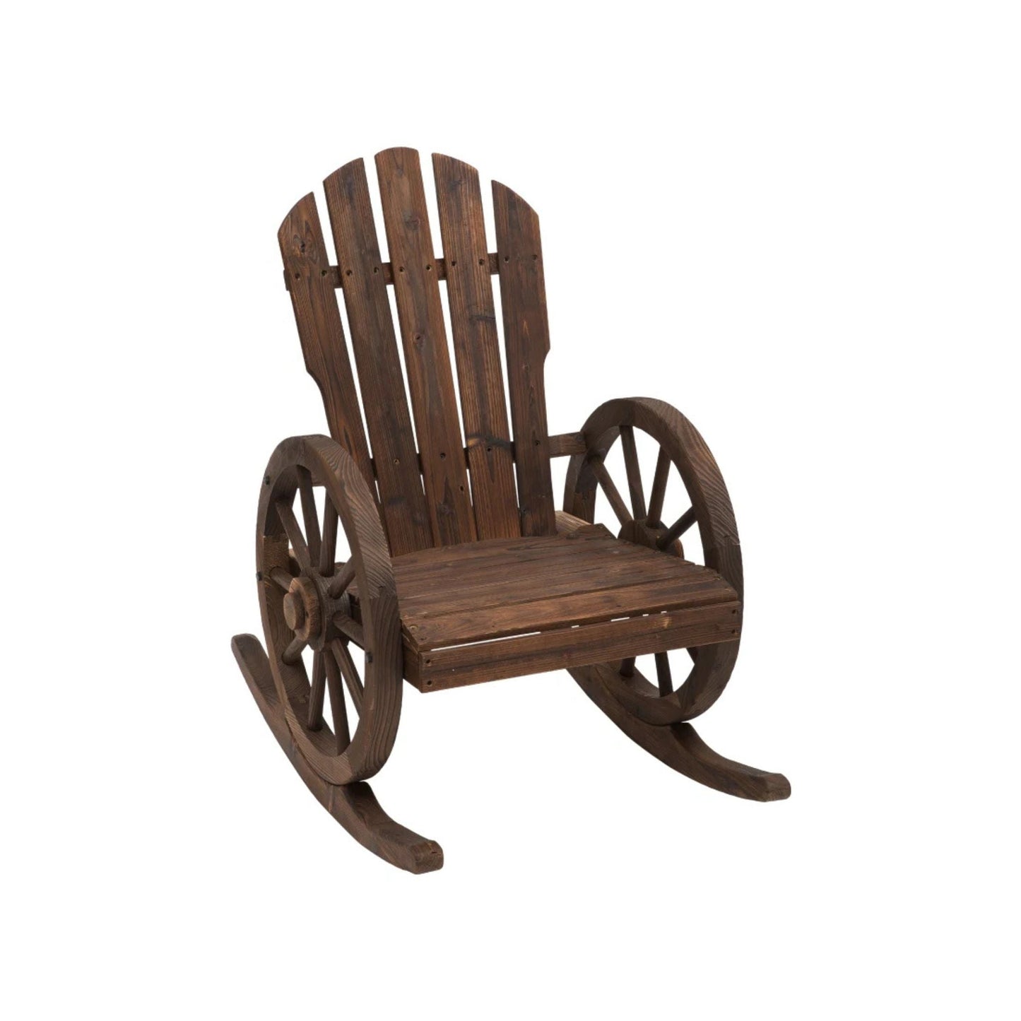 Outsunny Adirondack Chairs Wood With Rocking Base