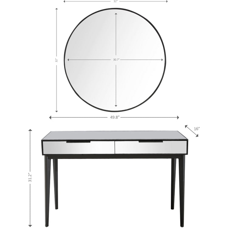Smoky Grey Console Table And Mirror size