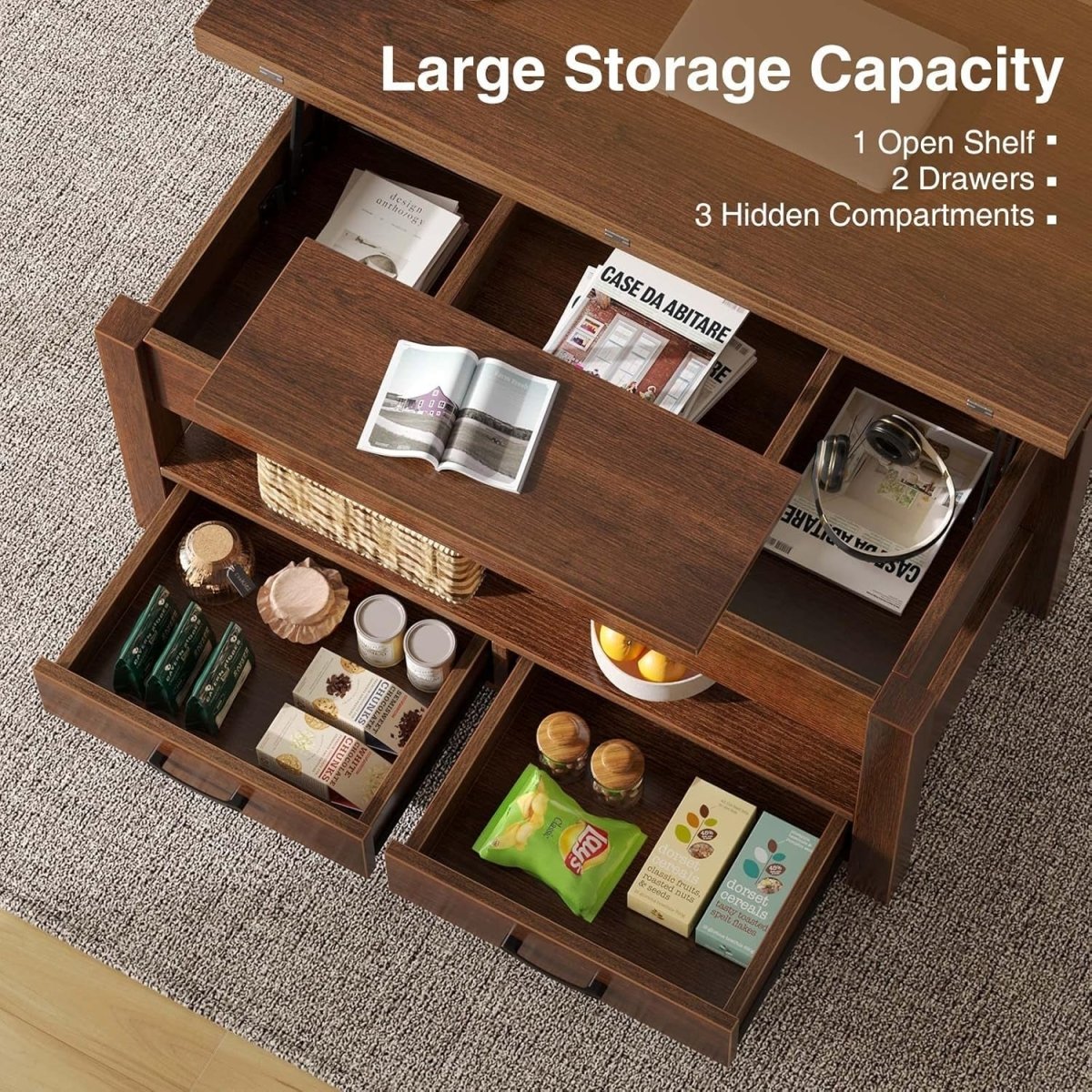coffee table solid wood features
