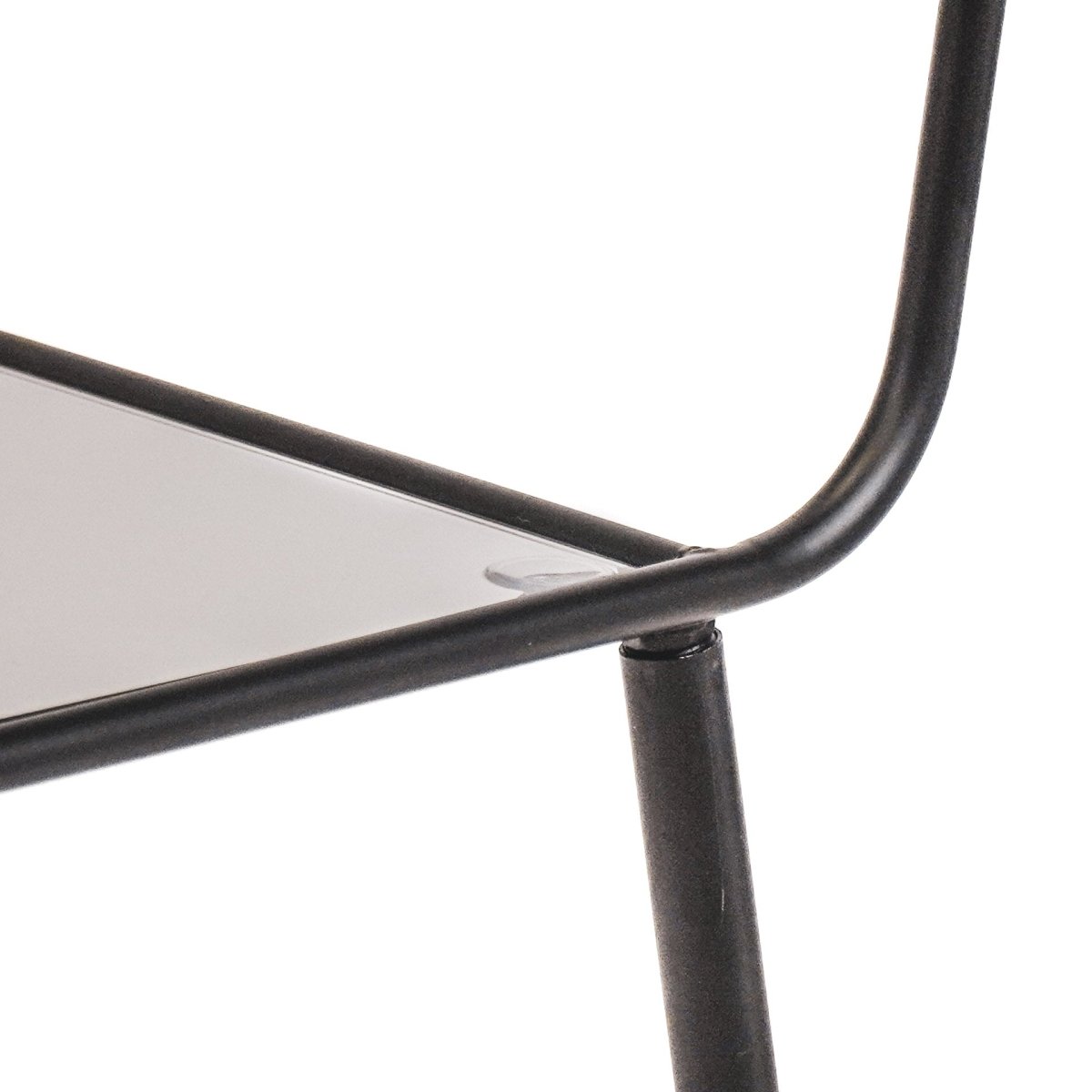 Glass Side Table Legs Metal Black preview