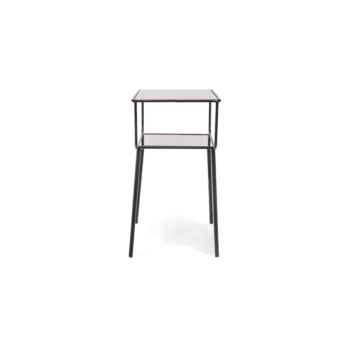 Glass Side Table Legs Metal Black
