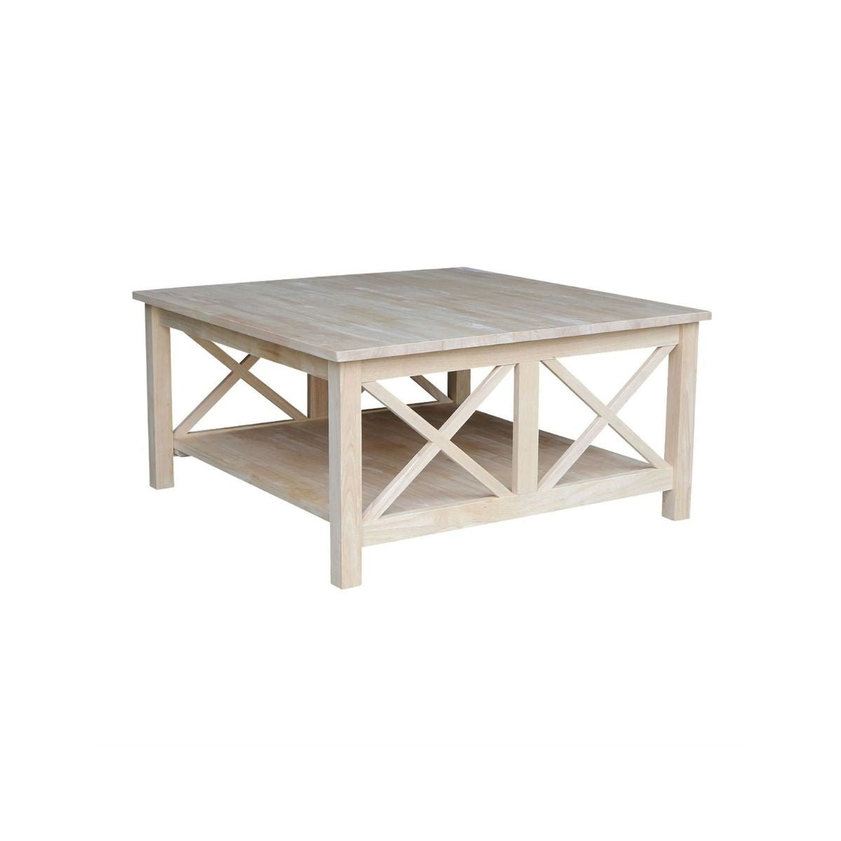 Unfinished_Solid_Wood_Square_Coffee_Table_With_Bottom_Shelf_1