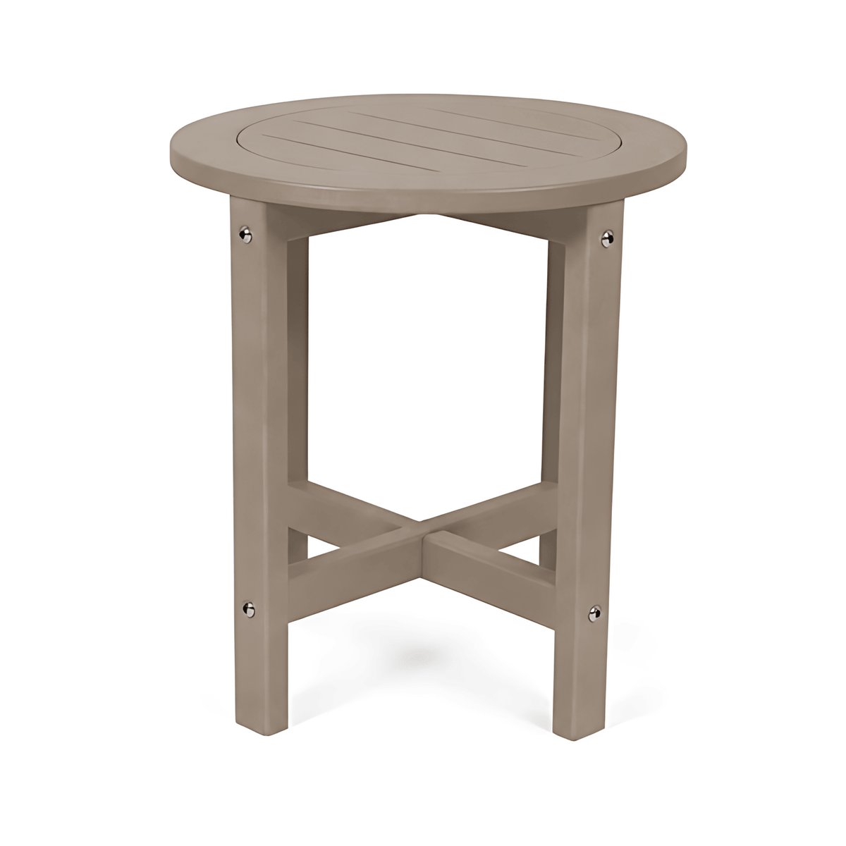 Full front view of the HDPE round patio side table