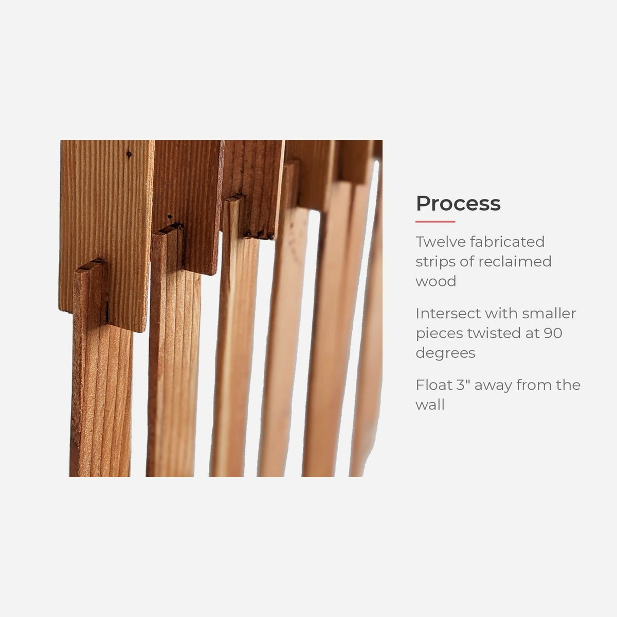 Vertical wood slat wall art 48 inch (feature callout)
