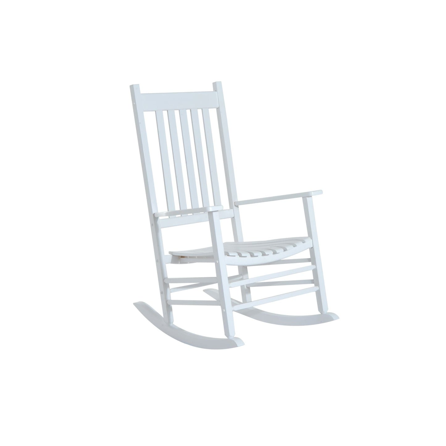 White Garden Chairs Classic Wood Rocker With Comfort Seat