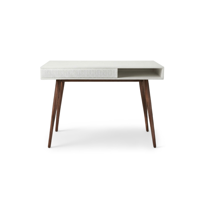 White Writing Desk With Drawers Mid Century Modern