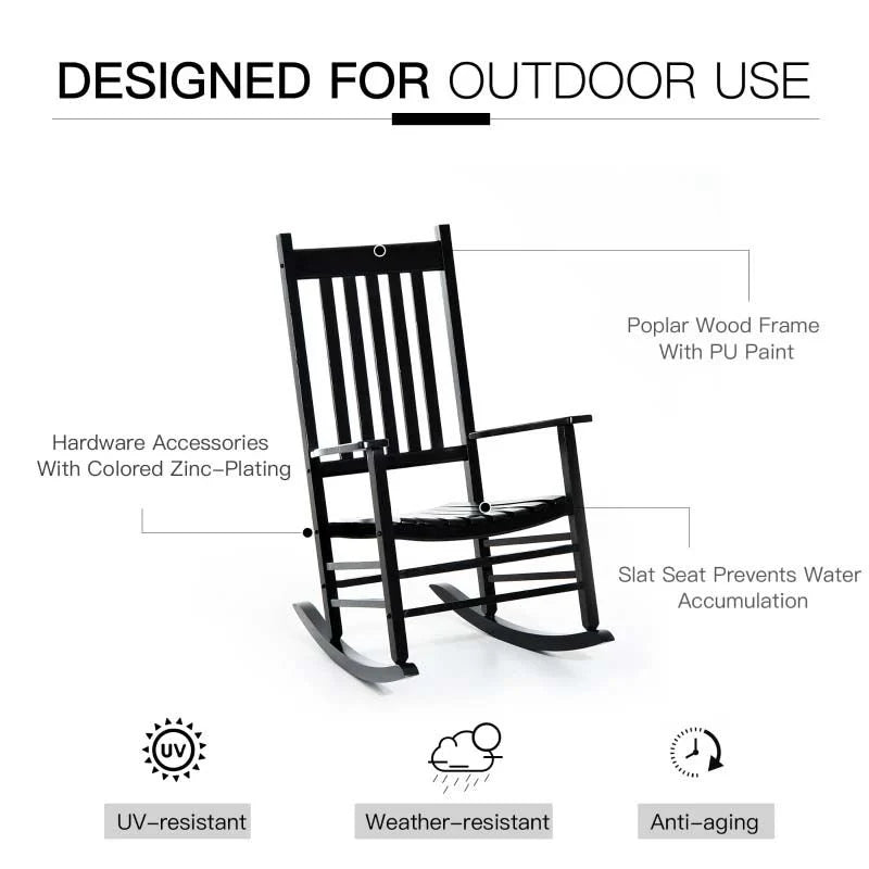 Wooden Rocking Chair Design for outdoor