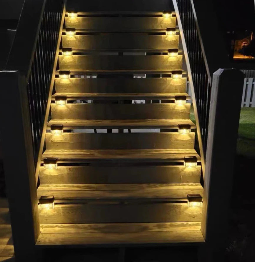 Solar-Powered Ice Brick Path Lights (6-Pack)