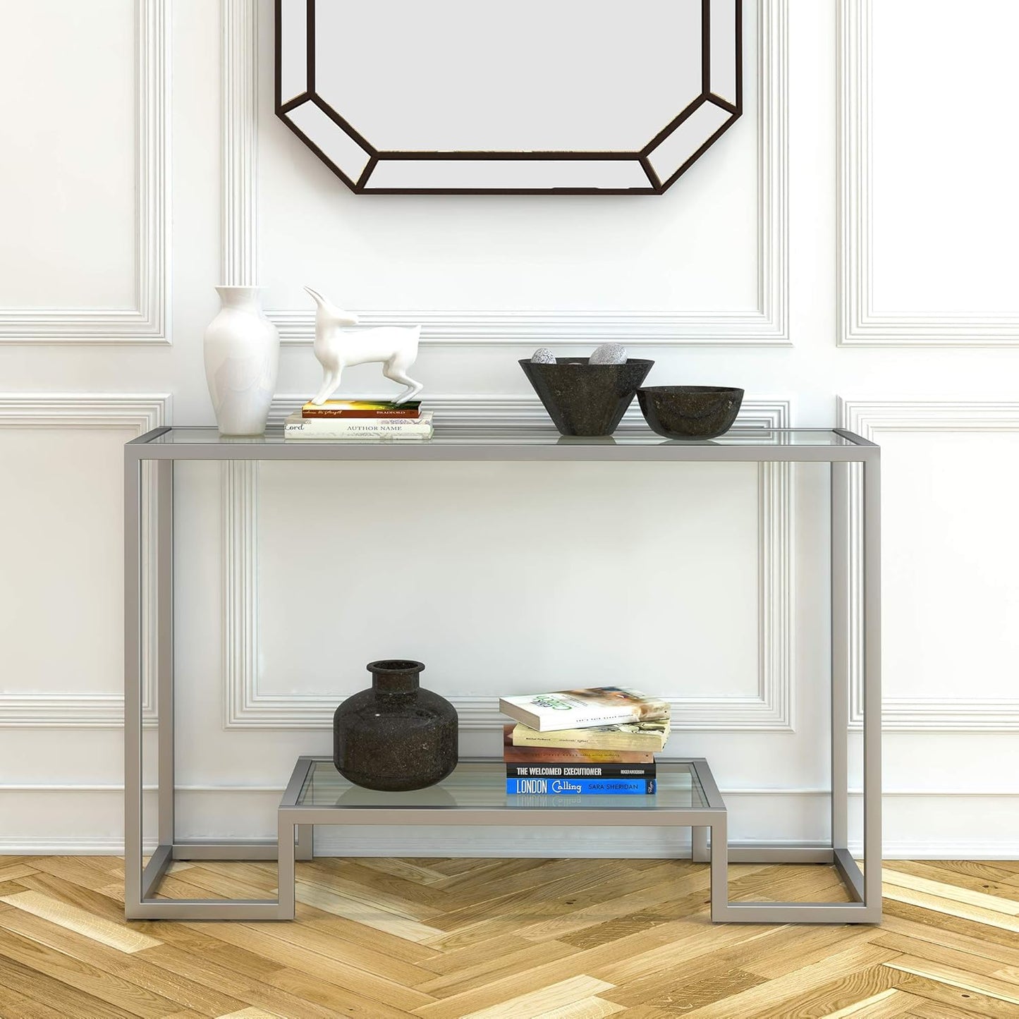 Entryway Table in Satin Nickel