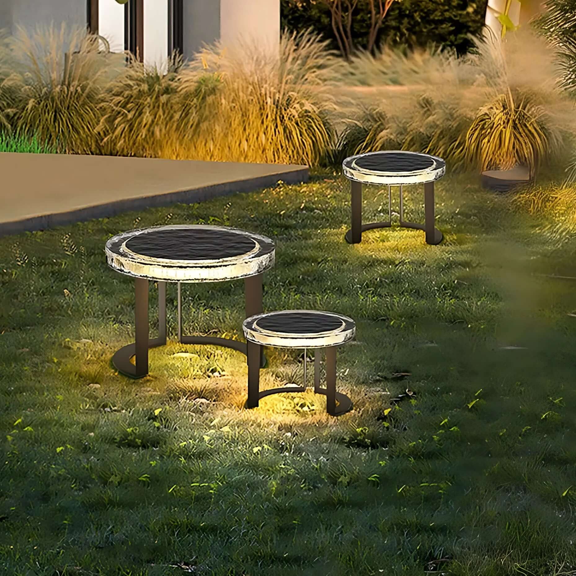 OUTDOOR SOLAR POWER LED GARDEN TABLE