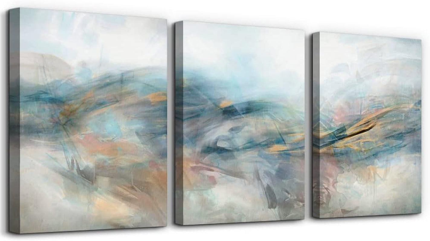 3-Piece Abstract Mountain Ink Painting Wall Art