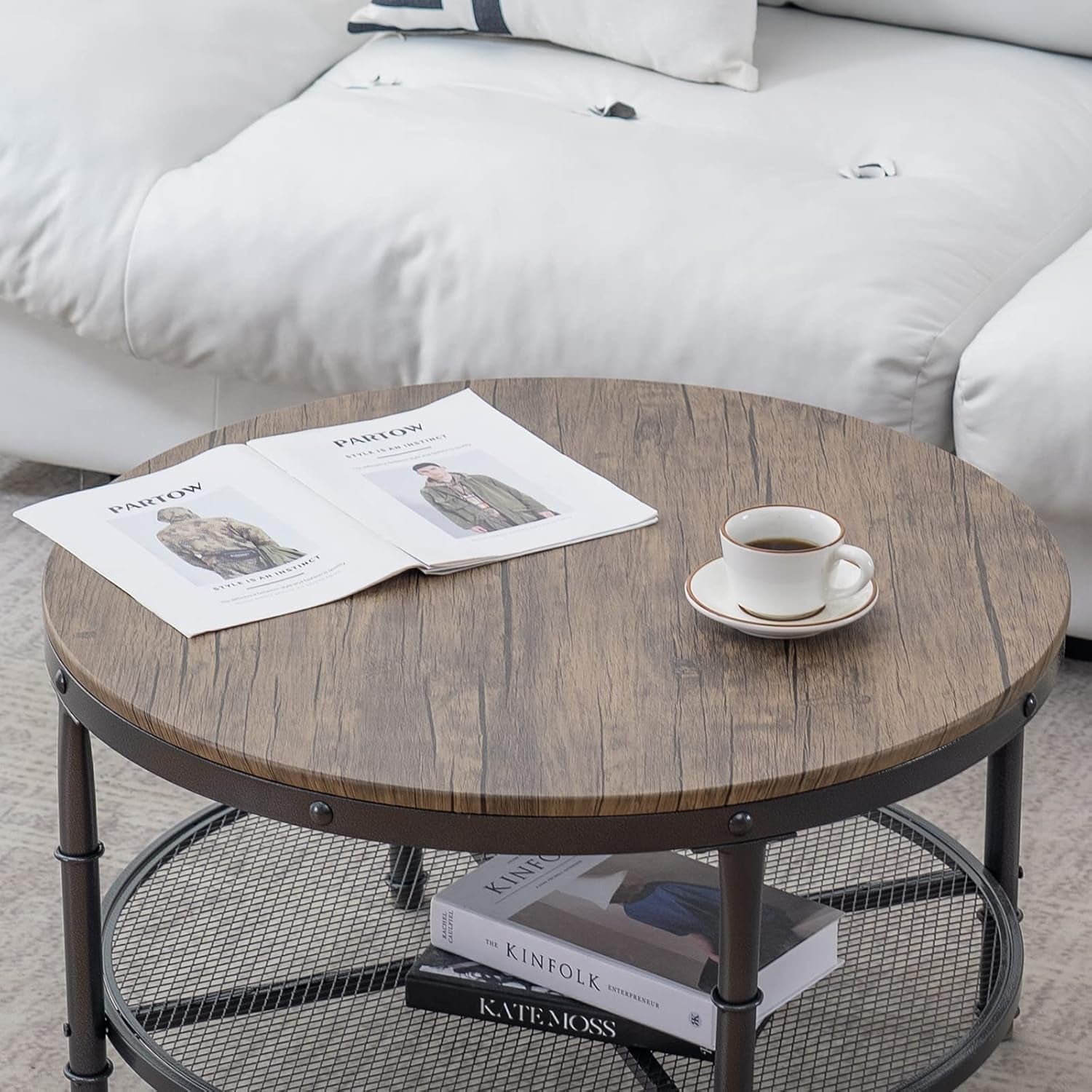 31.5" Rustic Wood Coffee Table