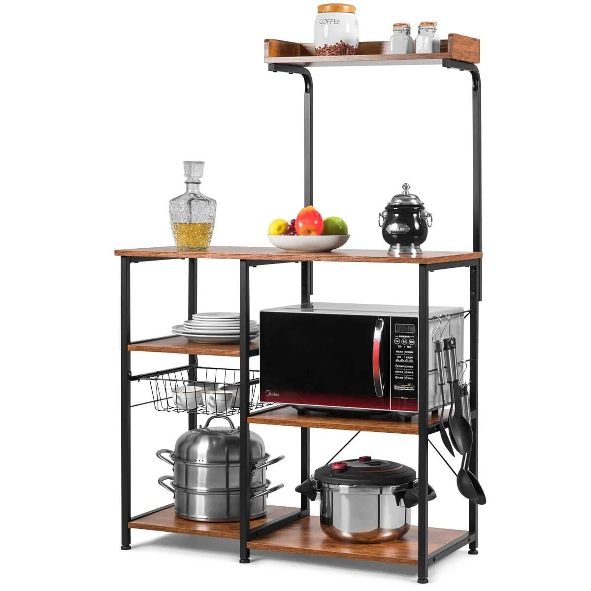 Multi - Functional Kitchen Rack with Microwave Stand