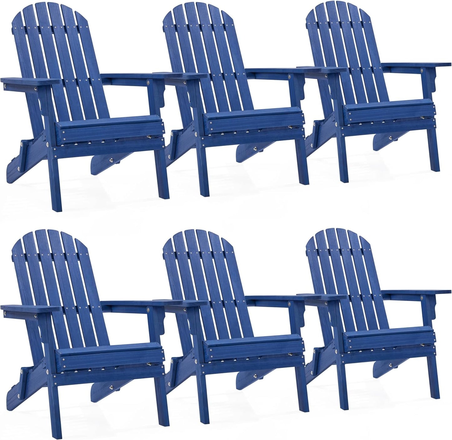 Folding Adirondack Chair Set | Natural Wood