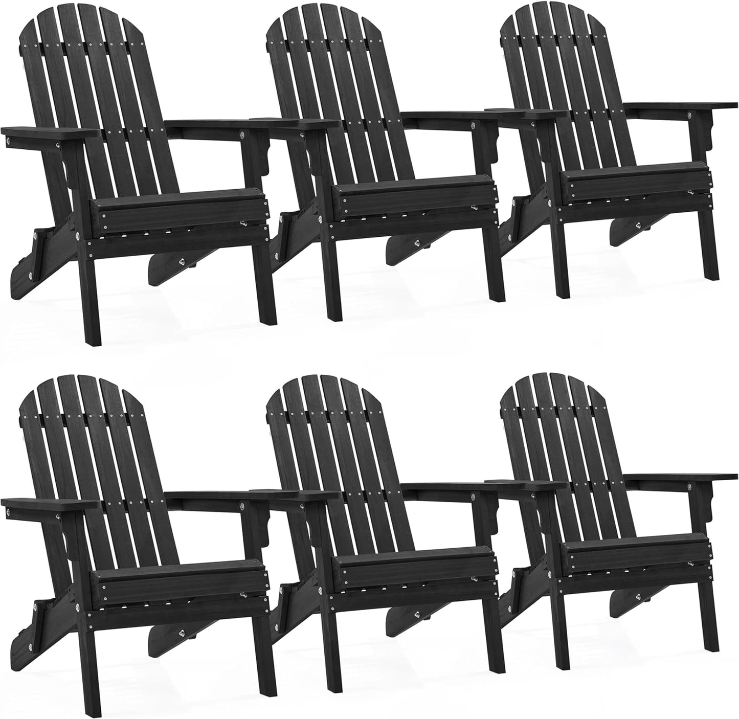 Folding Adirondack Chair Set | Natural Wood