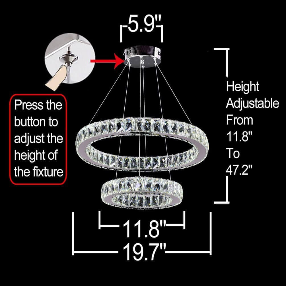 Modern Crystal Chandelier with LED Lights