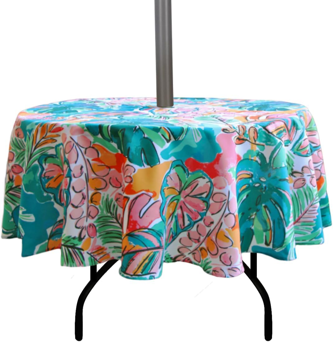 Waterproof Zippered Tablecloth with Umbrella Hole