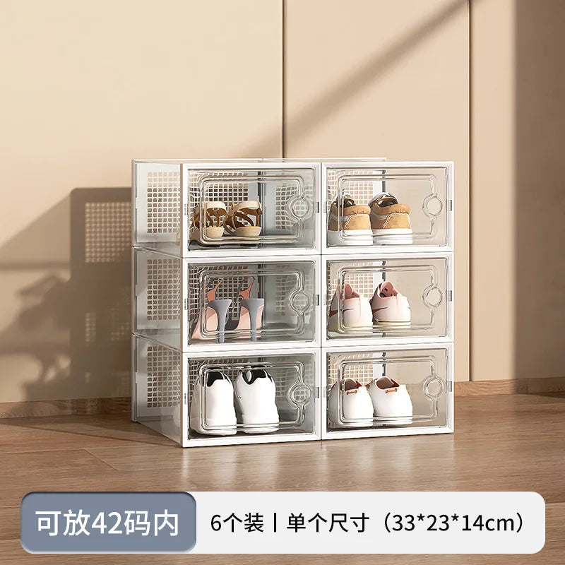 Plastic Transparent Shoe Box for Storing Dust and Moisture in Living Room, Dormitory, Shoe Box for Shoe Storage