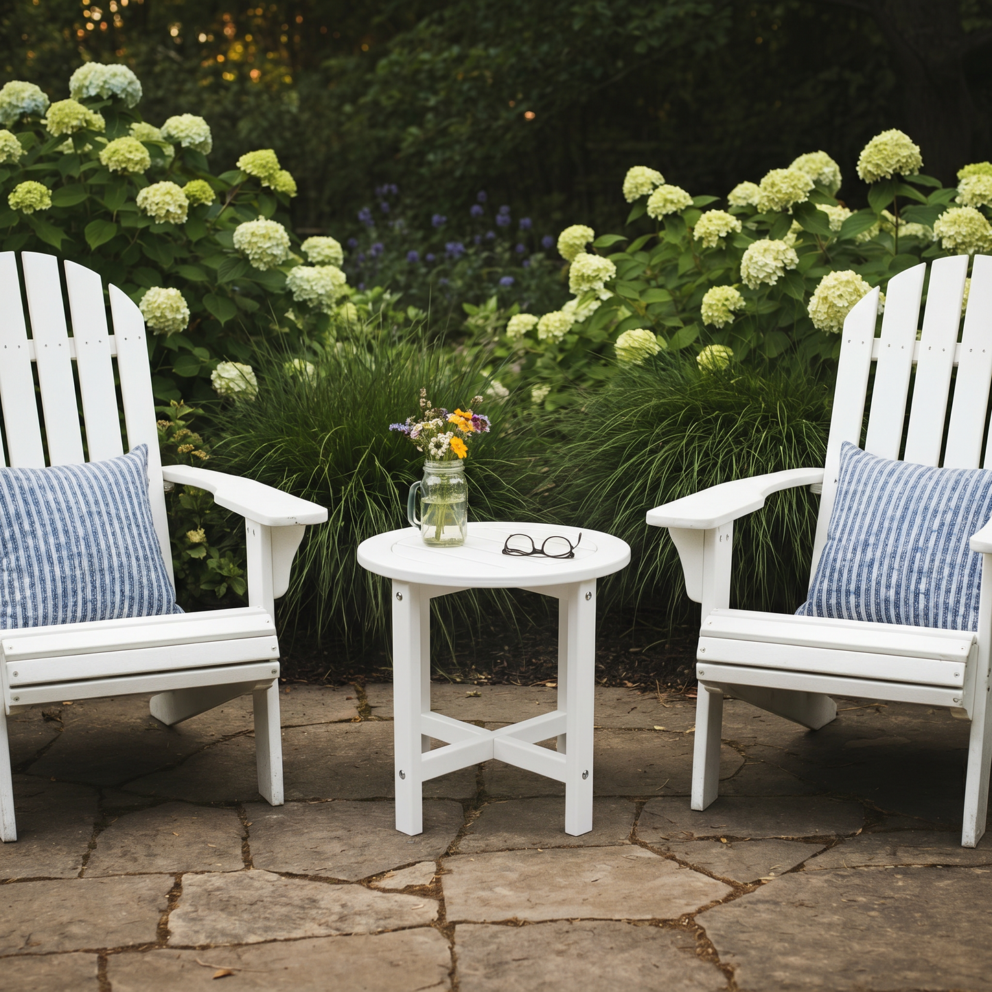 Verde Luxe HDPE All Weather Round Outdoor Side Table
