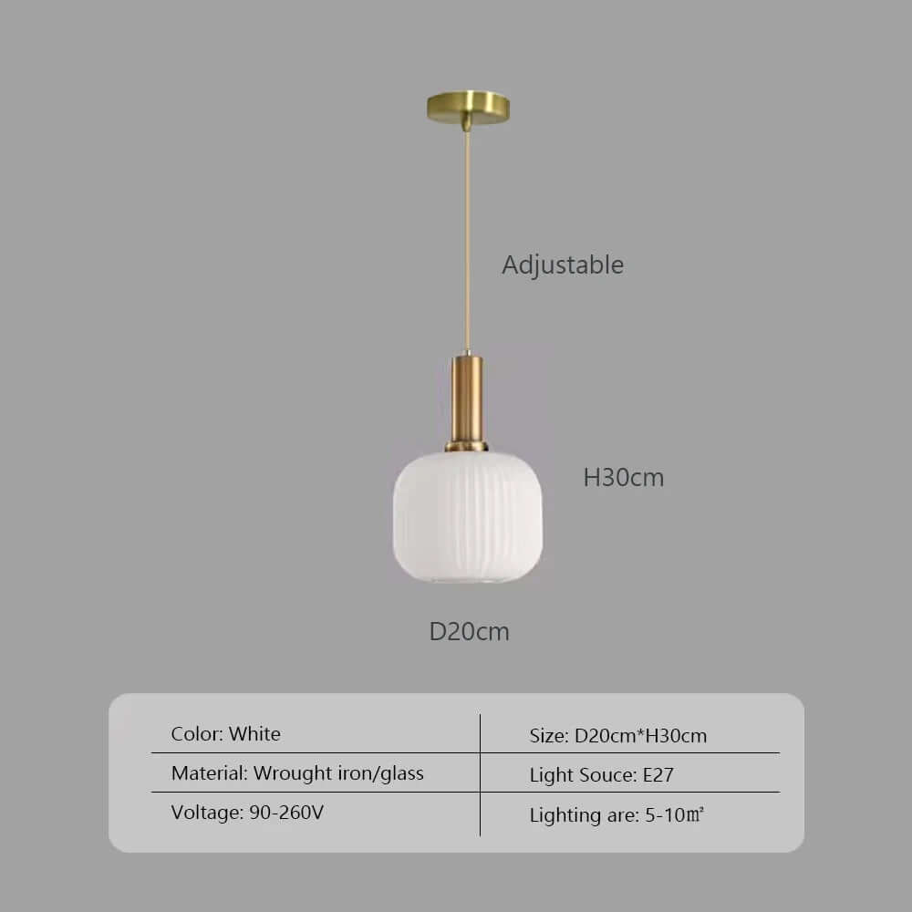 Vintage - Inspired Colorful Glass Pendant Lamp