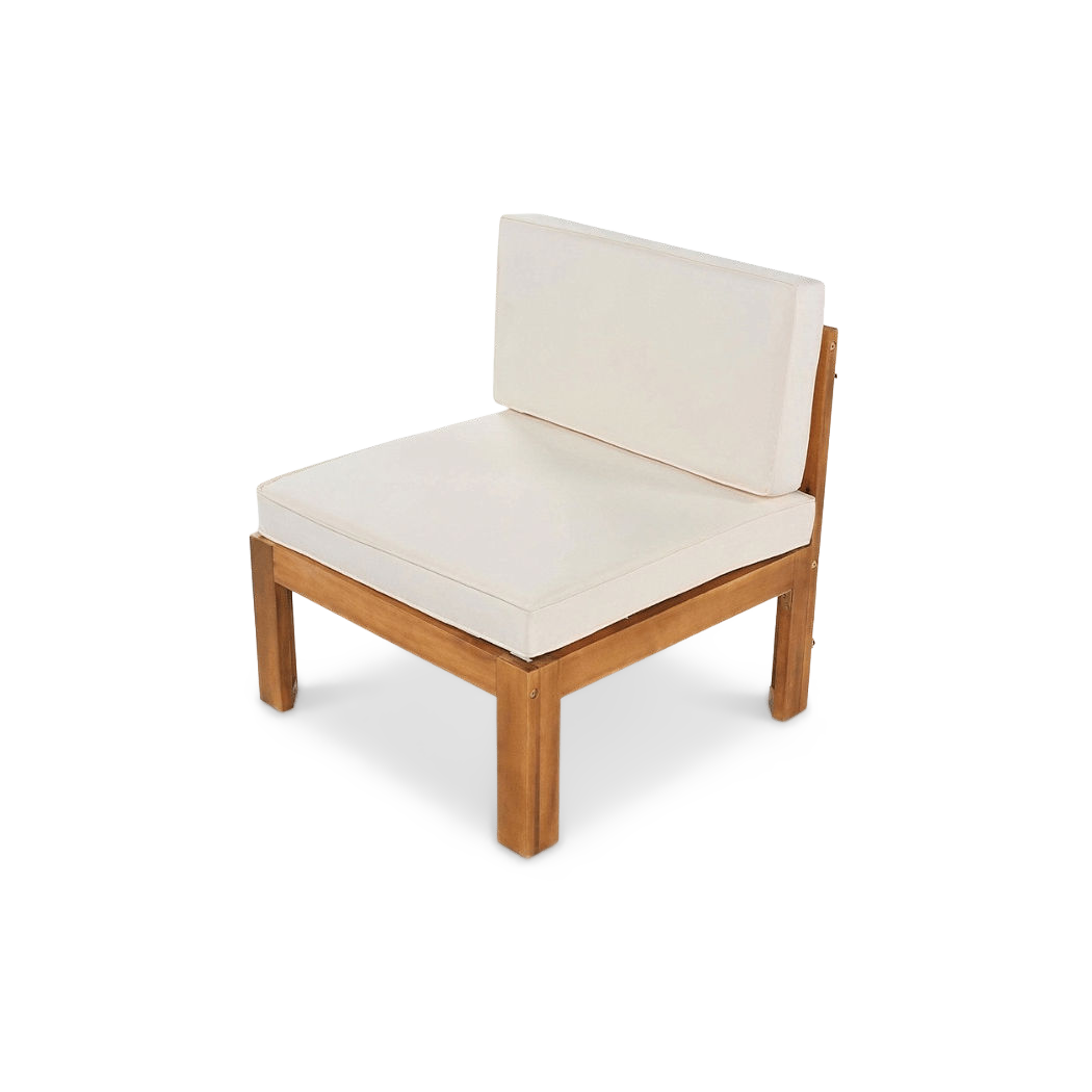 single armless sofa section with cushion
