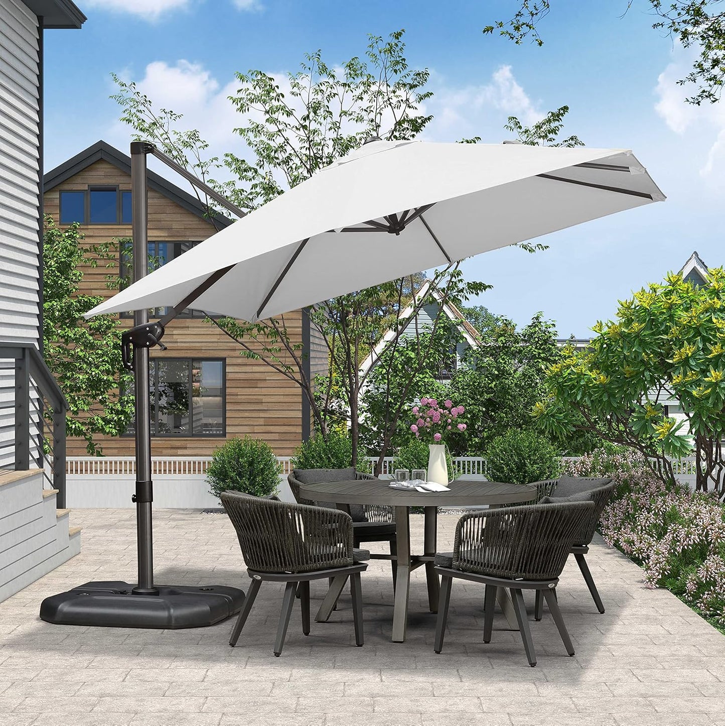 Aluminum Cantilever Umbrella with 360° Rotation