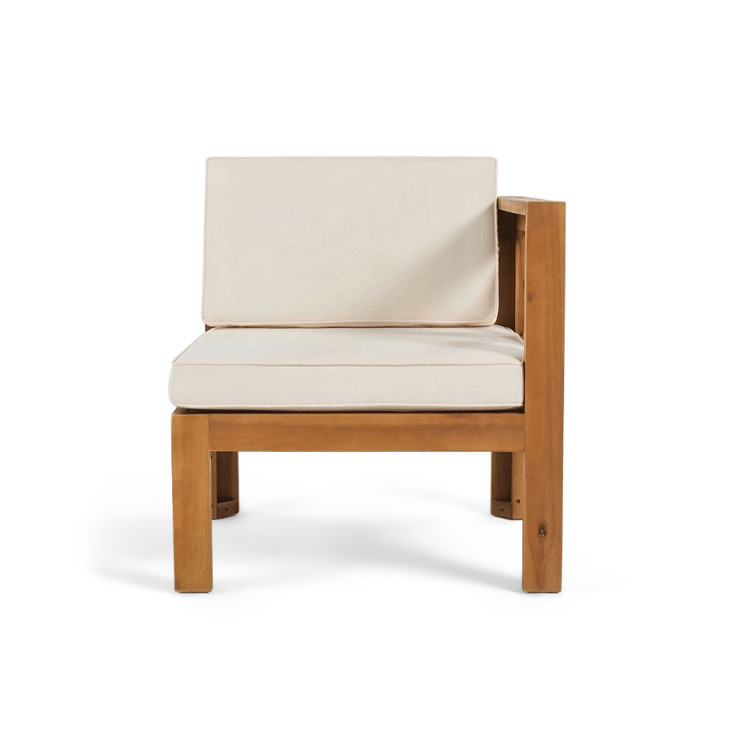 armless sofa section, front view