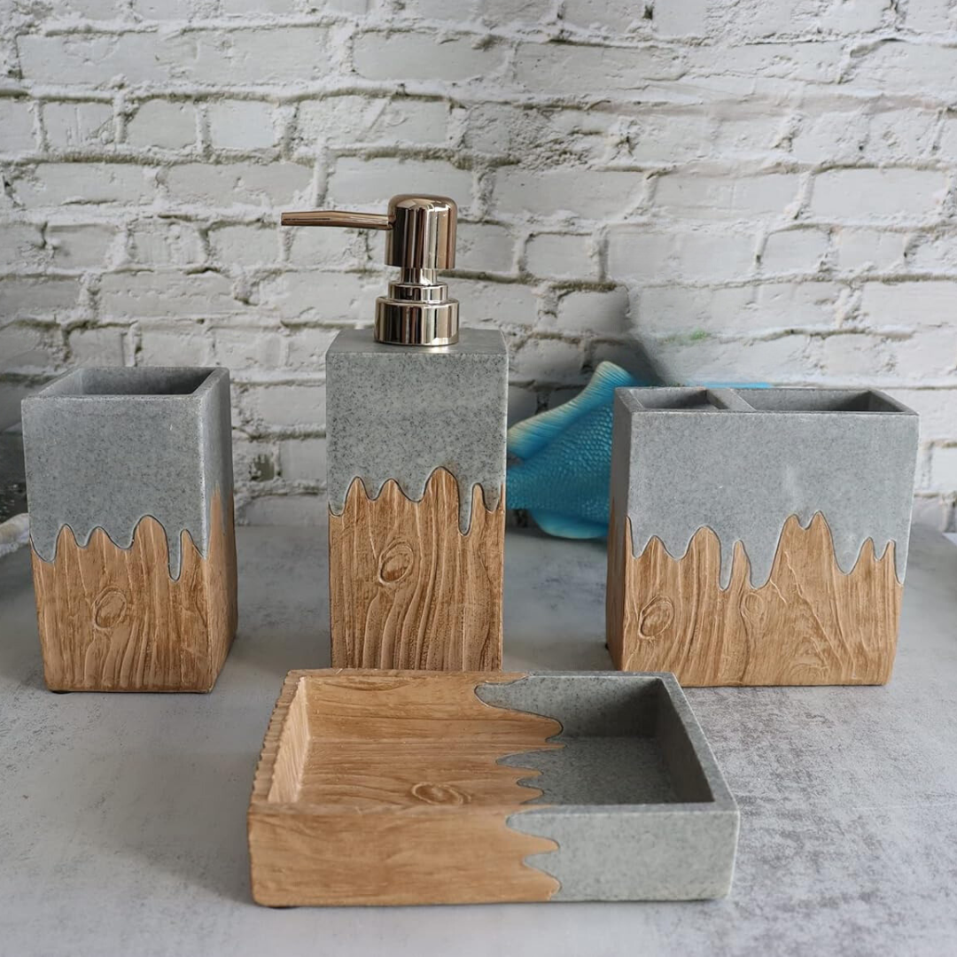 Farmhouse Bathroom Accessories Set (4-Piece)