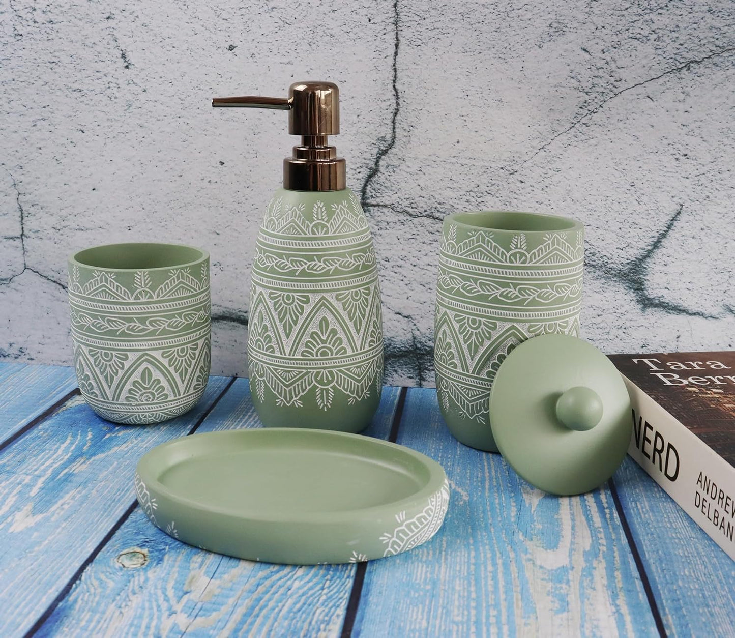 Farmhouse Bathroom Accessories Set (4-Piece)