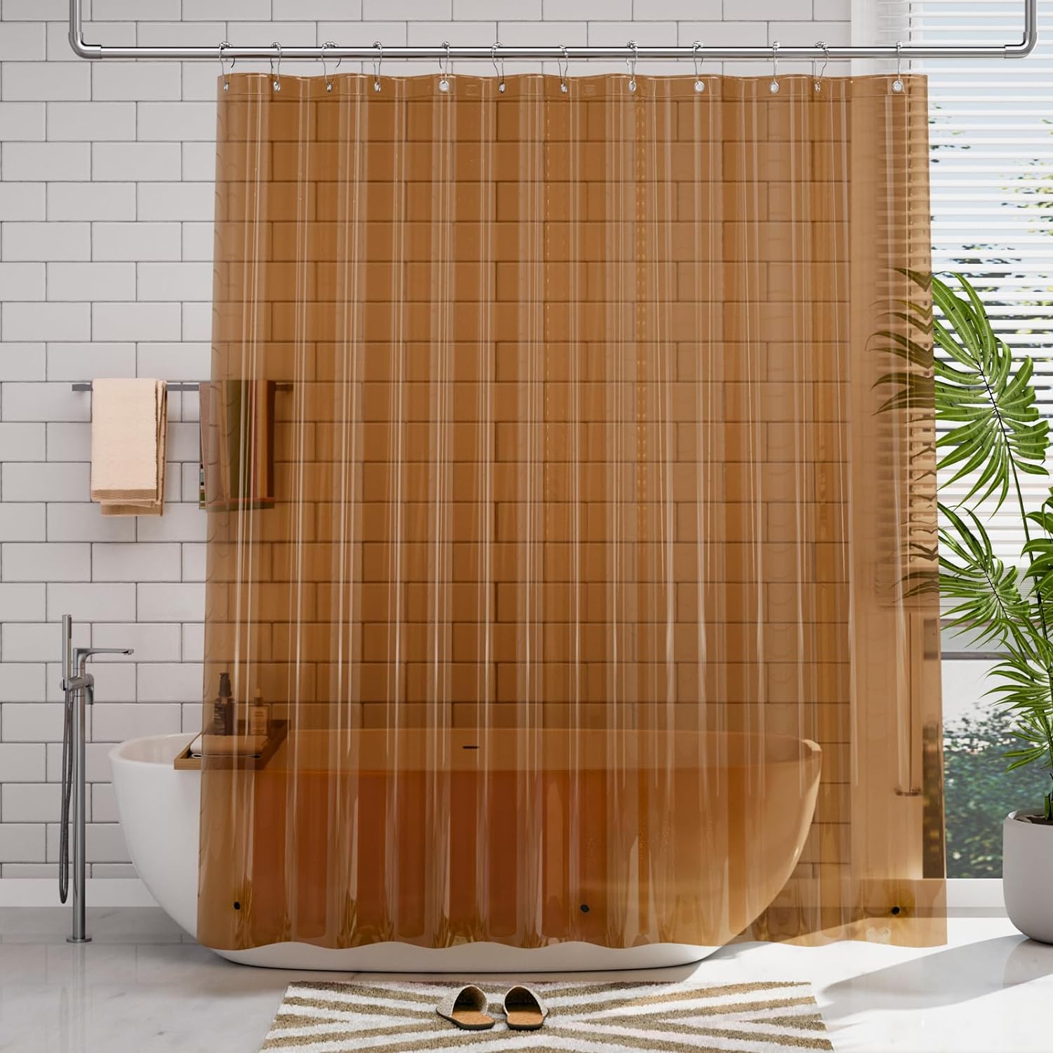 Clear Waterproof Shower Curtain Liner with Magnets