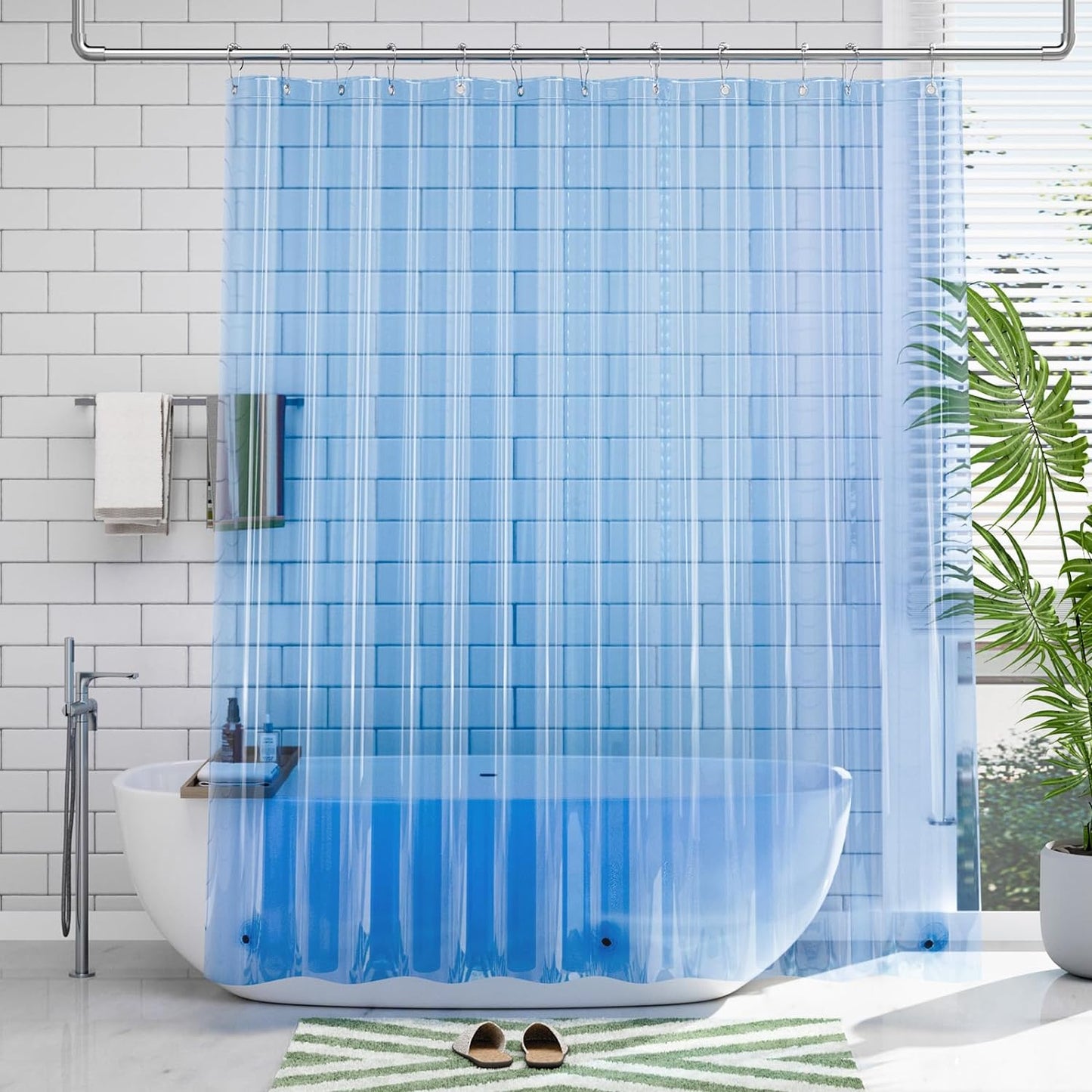 Clear Waterproof Shower Curtain Liner with Magnets