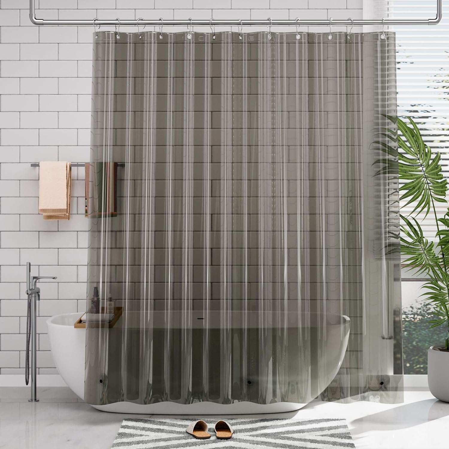 Clear Waterproof Shower Curtain Liner with Magnets