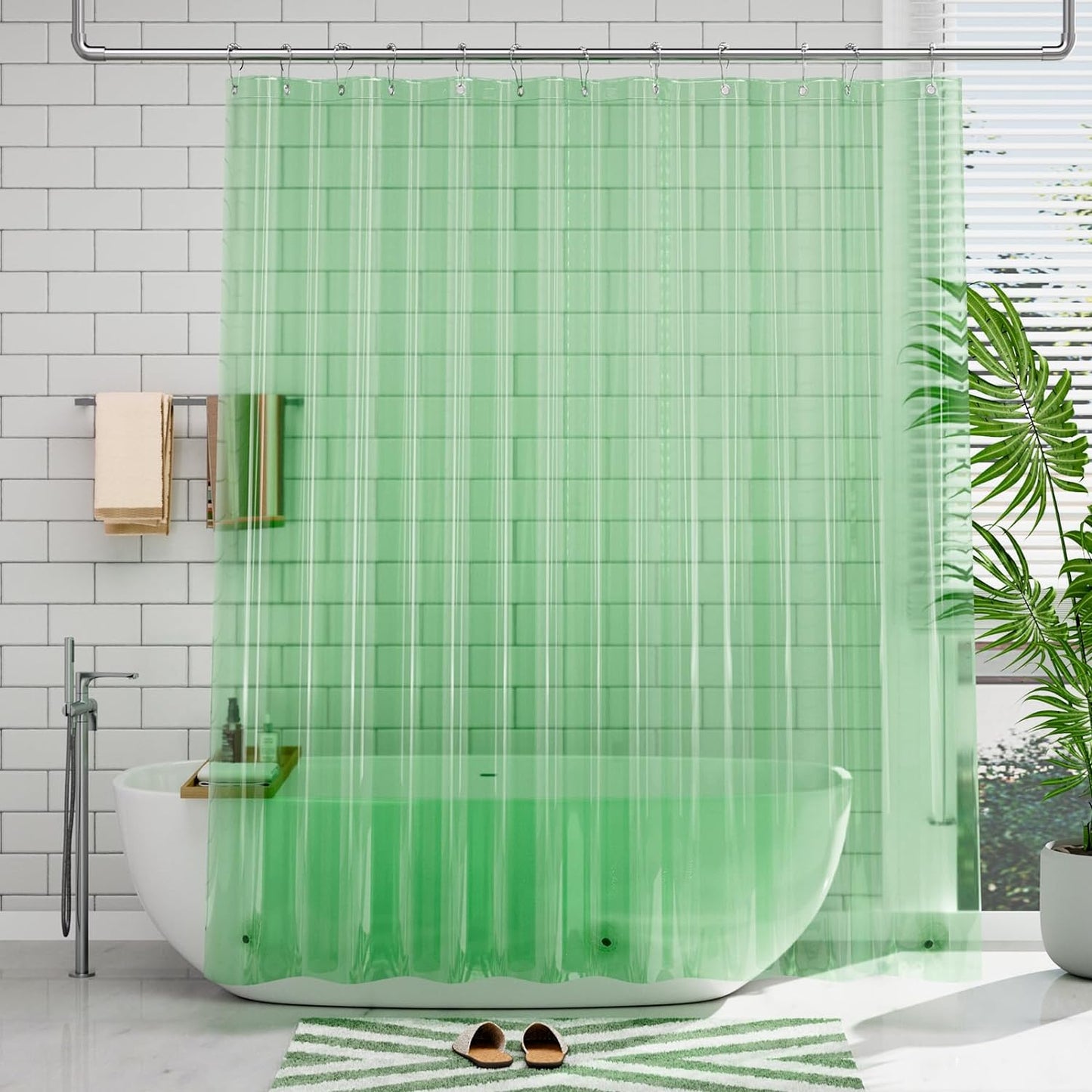 Clear Waterproof Shower Curtain Liner with Magnets