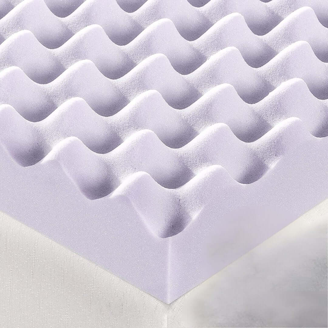 Lavender - Infused Egg Crate Memory Foam Mattress Topper (Full)