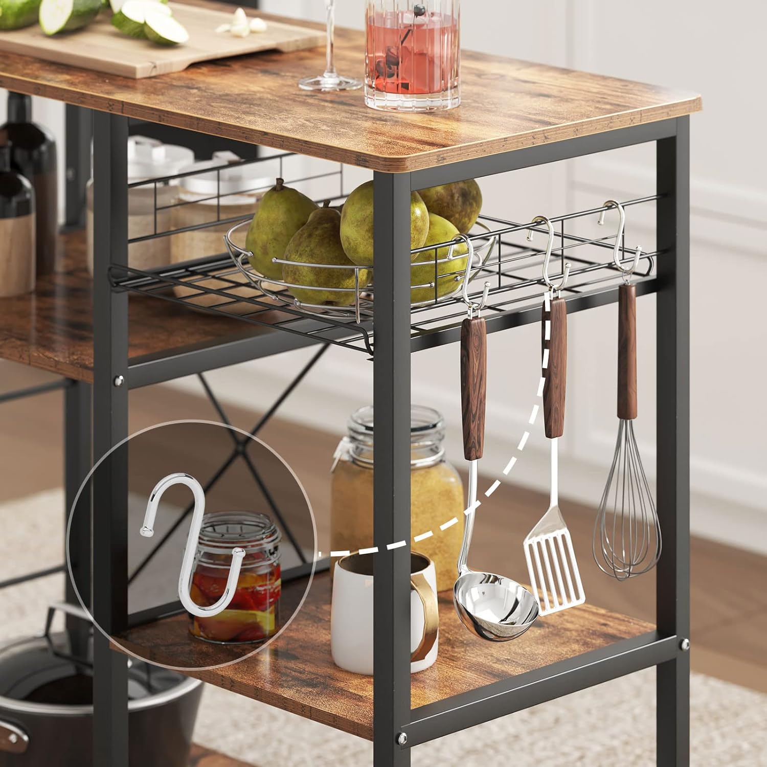 3-Tier Kitchen Baker's Rack with Storage