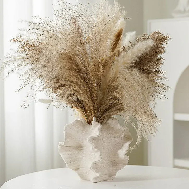 Ceramic Coral Vase for Pampas Grass