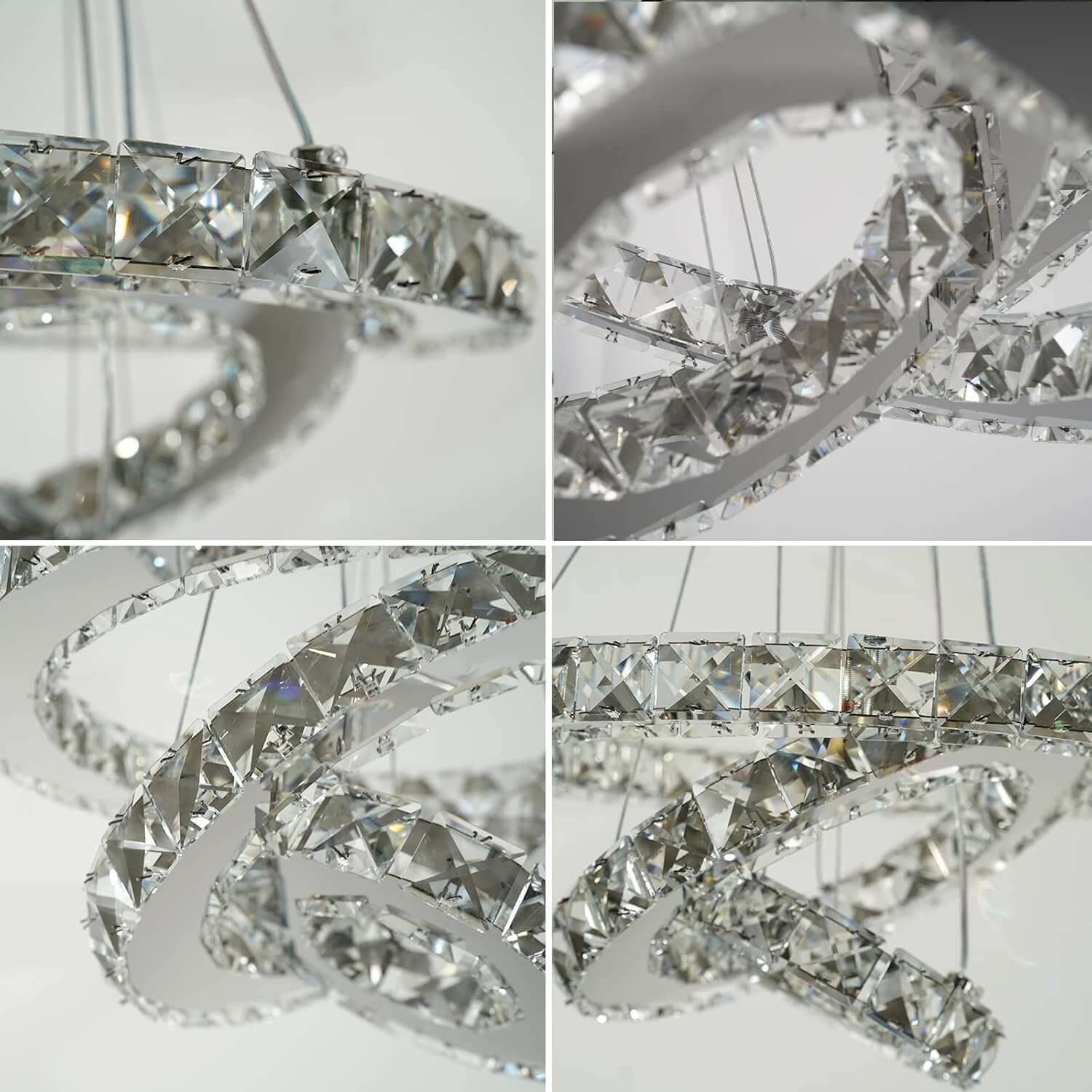 Modern Crystal Chandelier with LED Lights