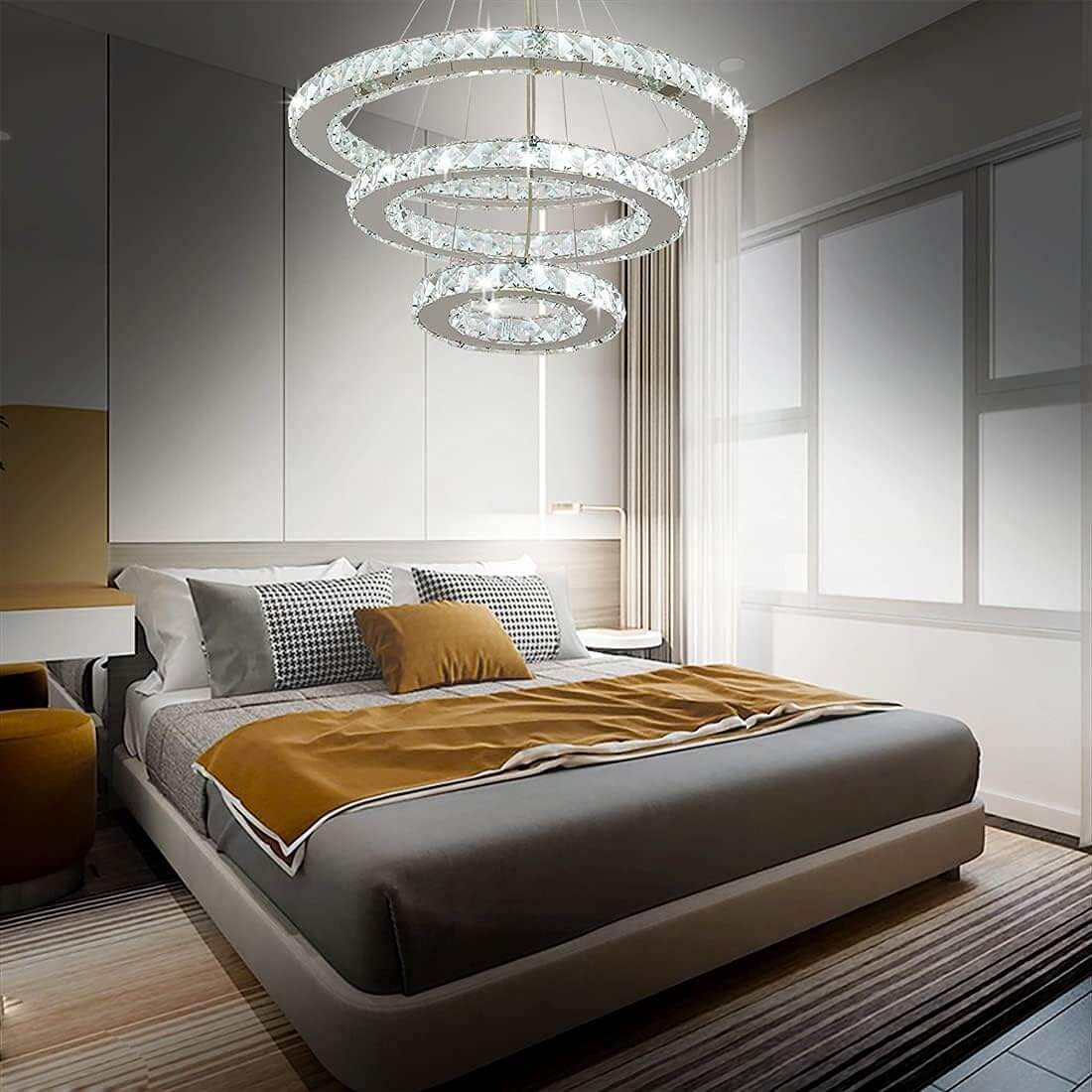 Modern Crystal Chandelier with LED Lights