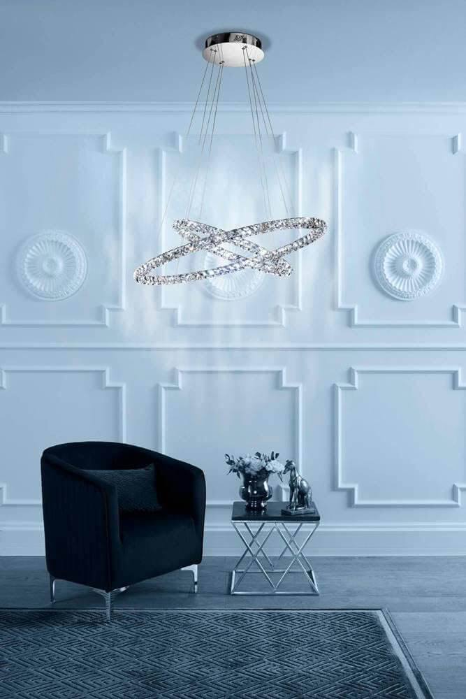 Modern Crystal Chandelier with LED Lights