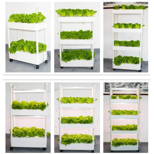 42 - Hole Hydroponic Tower with Grow Lights