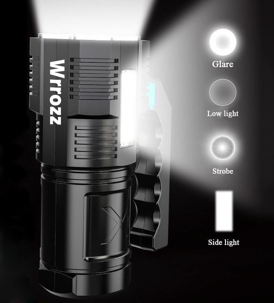 Waterproof Rechargeable Flashlight with COB Light