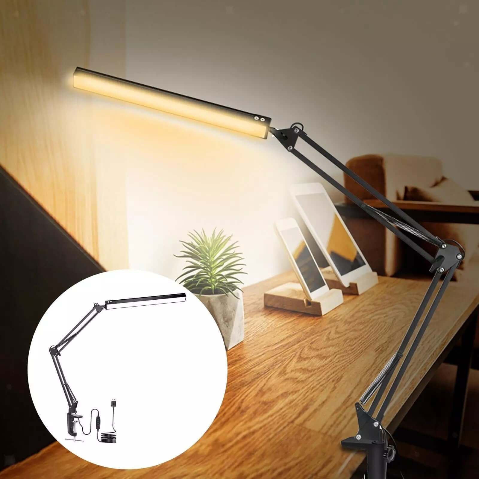 Eye - Caring Dimmable LED Clamp Light