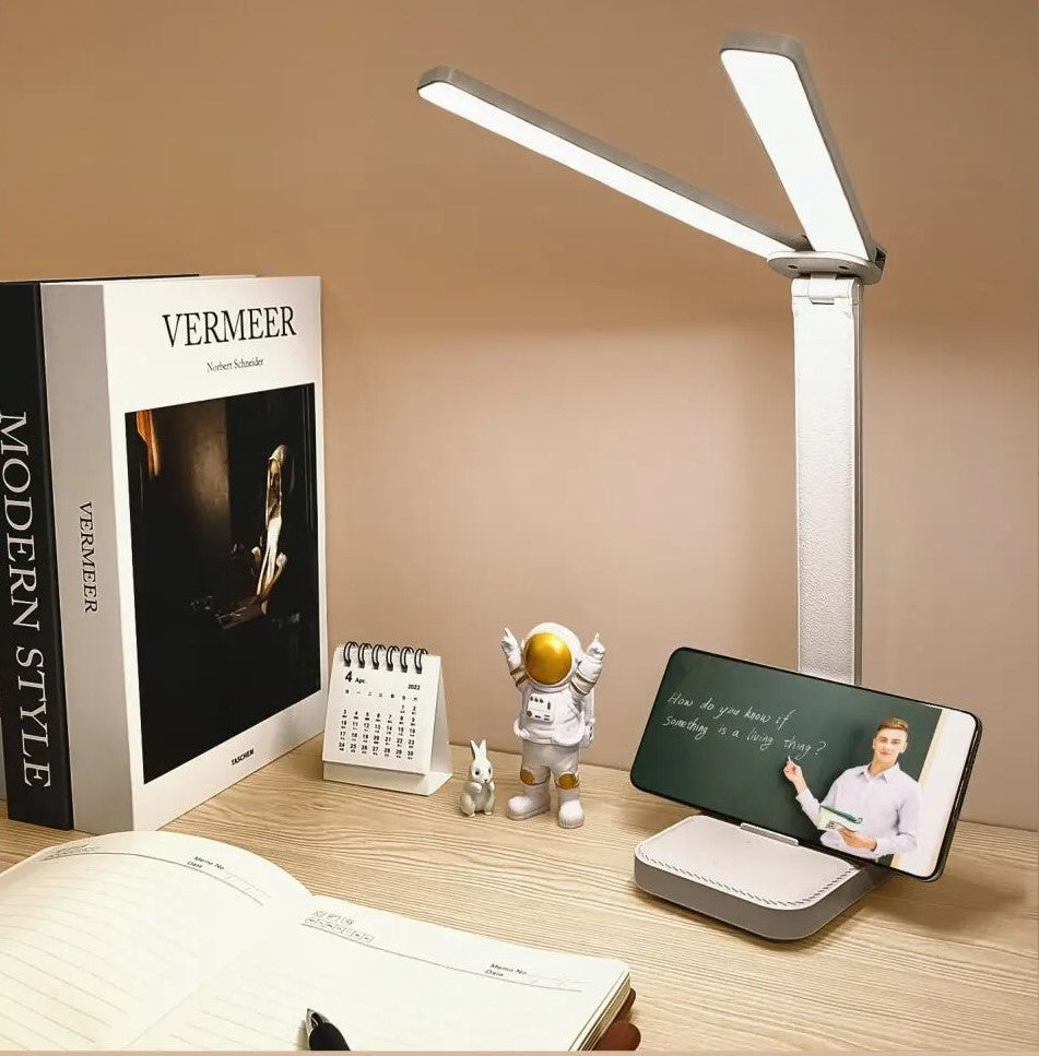 LED Desk Lamp USB Rechargeable Table Lamp 3 Levels Dimmable Touch Desk Lighting Eye Protection Foldable for Bedroom Desk Light