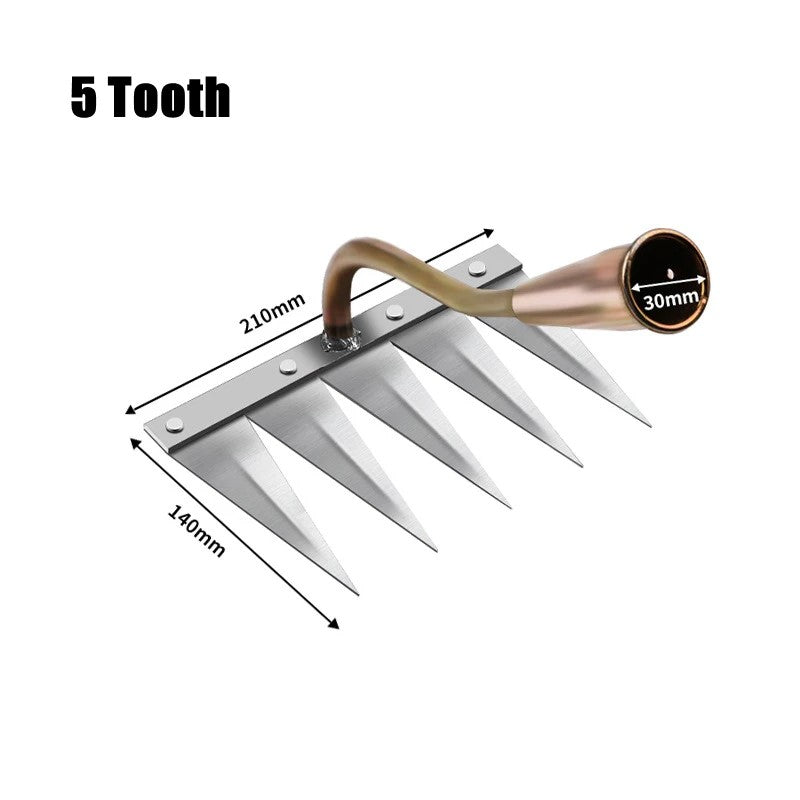 High-Quality Iron Gardening Hoe with 4-7 Teeth