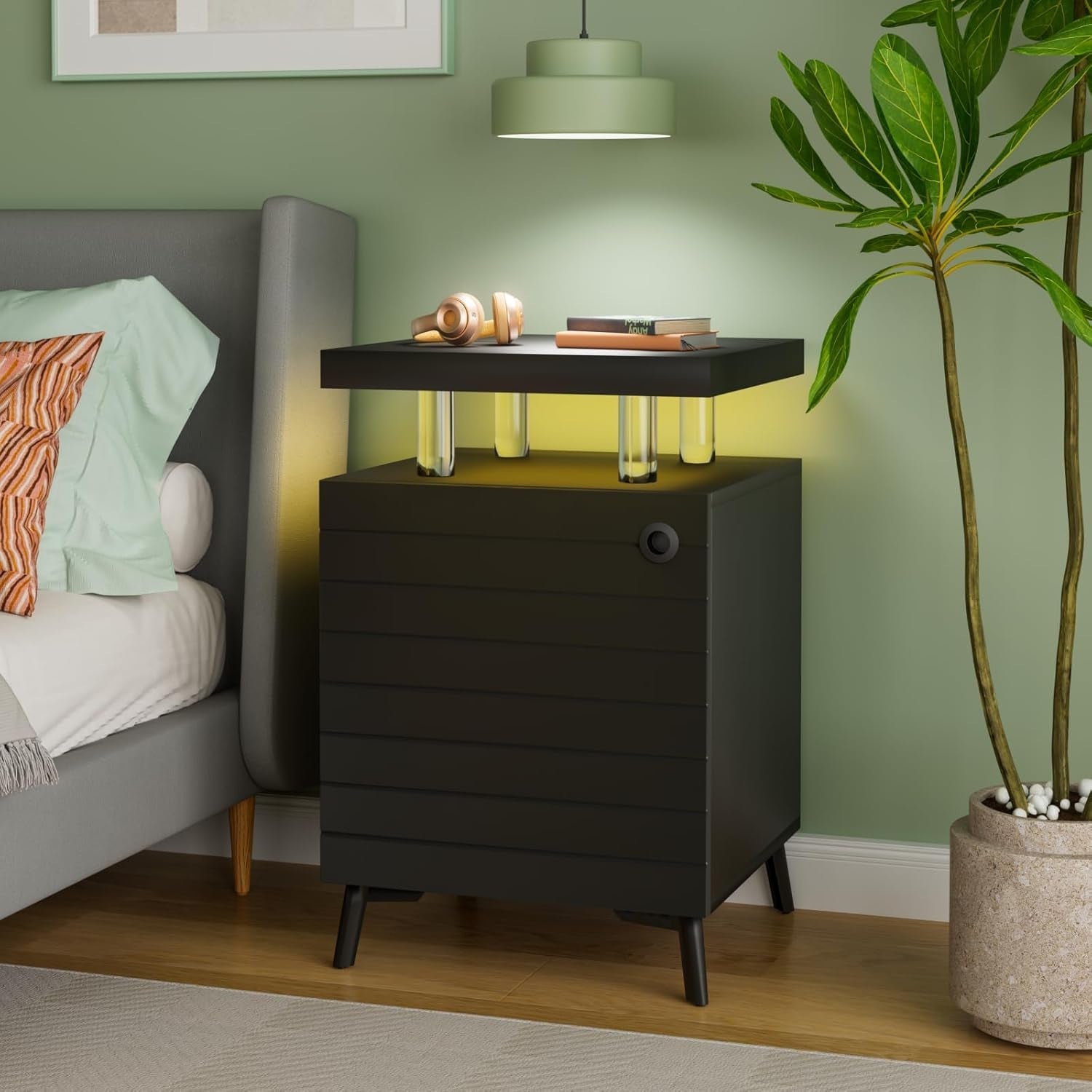 Acrylic End Table with LED Light