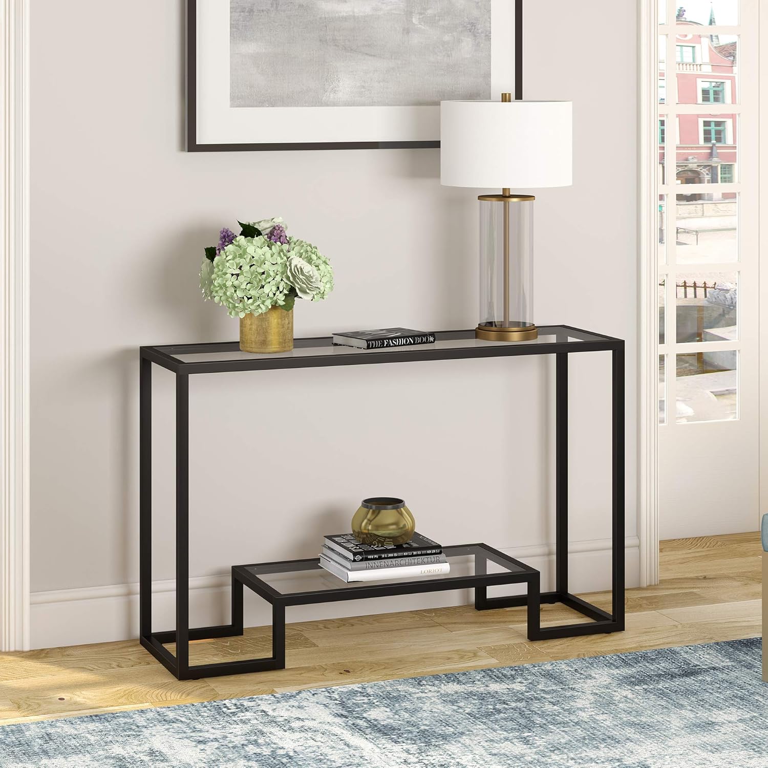 Entryway Table in Satin Nickel