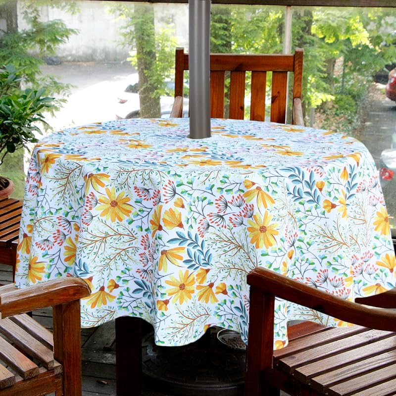 Waterproof Zippered Tablecloth with Umbrella Hole