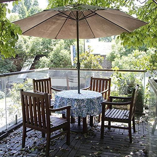 Waterproof Zippered Tablecloth with Umbrella Hole